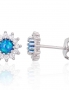 Silver stud earrings. Photo Nr. 1