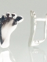 Silver earrings with english lock. Photo Nr. 1