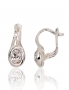 Silver earrings with english lock. Photo Nr. 1