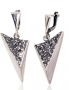 Silver earrings with english lock. Photo Nr. 1