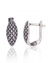 Silver earrings with english lock. Photo Nr. 1