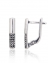 Silver earrings with english lock. Photo Nr. 1