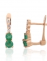 Gold earrings with english lock. Photo Nr. 1