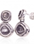 Silver stud earrings. Photo Nr. 1