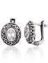 Silver earrings with english lock. Photo Nr. 1