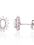 Silver stud earrings. Photo Nr. 1