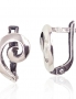 Silver earrings with english lock. Photo Nr. 1