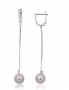 Silver earrings with english lock. Photo Nr. 1