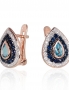 Gold earrings with english lock. Photo Nr. 2