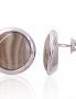 Silver stud earrings. Photo Nr. 1