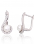 Silver earrings with english lock. Photo Nr. 1