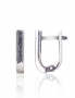 Silver earrings with english lock. Photo Nr. 1