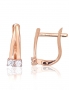 Gold earrings with english lock. Photo Nr. 1