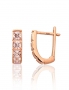 Gold earrings with english lock. Photo Nr. 1