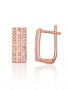 Gold earrings with english lock. Photo Nr. 1