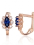 Gold earrings with english lock. Photo Nr. 1