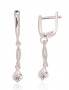 Silver earrings with english lock. Photo Nr. 1