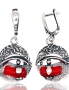Silver earrings with english lock. Photo Nr. 1