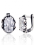 Silver earrings with english lock. Photo Nr. 1