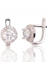 Silver earrings with english lock. Photo Nr. 1