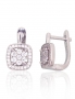 Silver earrings with english lock. Photo Nr. 1