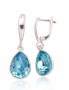 Silver earrings with english lock. Photo Nr. 1