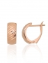 Gold earrings with english lock. Photo Nr. 1