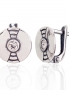 Silver earrings with english lock. Photo Nr. 1