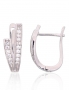 Silver earrings with english lock. Photo Nr. 1