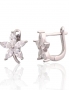 Silver earrings with english lock. Photo Nr. 1