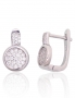 Silver earrings with english lock. Photo Nr. 1