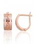 Gold earrings with english lock. Photo Nr. 1