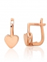 Gold earrings with english lock. Photo Nr. 1