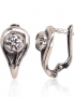 Silver earrings with english lock. Photo Nr. 1
