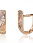 Gold earrings with english lock. Photo Nr. 1