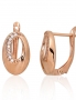 Gold earrings with english lock. Photo Nr. 1