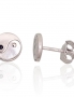 Silver stud earrings. Photo Nr. 1