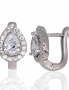 Silver earrings with english lock. Photo Nr. 1