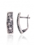 Silver earrings with english lock. Photo Nr. 1