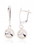 Silver earrings with english lock. Photo Nr. 1