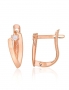 Gold earrings with english lock. Photo Nr. 1