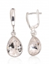 Silver earrings with english lock. Photo Nr. 1