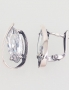 Silver earrings with english lock. Photo Nr. 1
