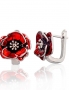 Silver earrings with english lock. Photo Nr. 1