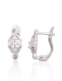 Silver earrings with english lock. Photo Nr. 1