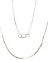 Silver chain Snake 1 mm, diamond cut. Photo Nr. 1