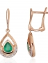 Gold earrings with english lock. Photo Nr. 1