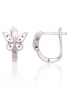 Silver earrings with english lock. Photo Nr. 1