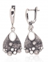 Silver earrings with english lock. Photo Nr. 1