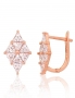 Gold earrings with english lock. Photo Nr. 1